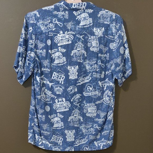 Island Republic Island Party Time Button Up Shirt Men's SIZE MEDIUM - Picture 3 of 5